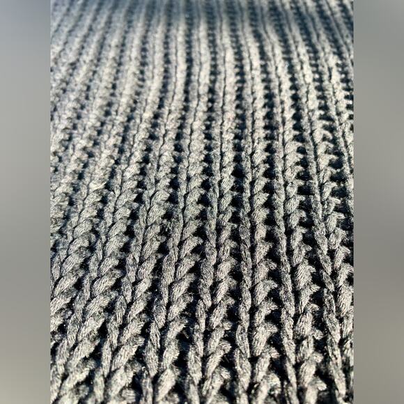 Vintage 90s J. CREW Cable Knit Black Turtleneck Sleeveless Sweater Blouse Small - Picture 6 of 15